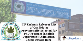 CU Kashmir Releases List of Candidates Provisionally Selected for PhD Program (English Department) Admission, Check Details Here!